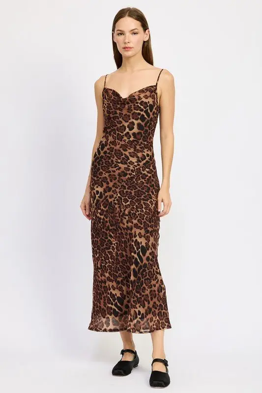 Animal Print Slip Maxi Dress online