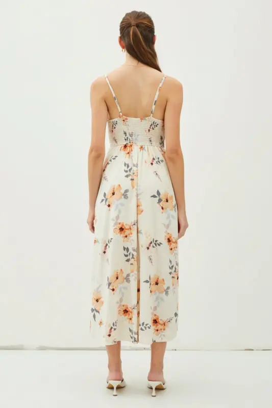 Floral Button Down Cami Midi Dress online