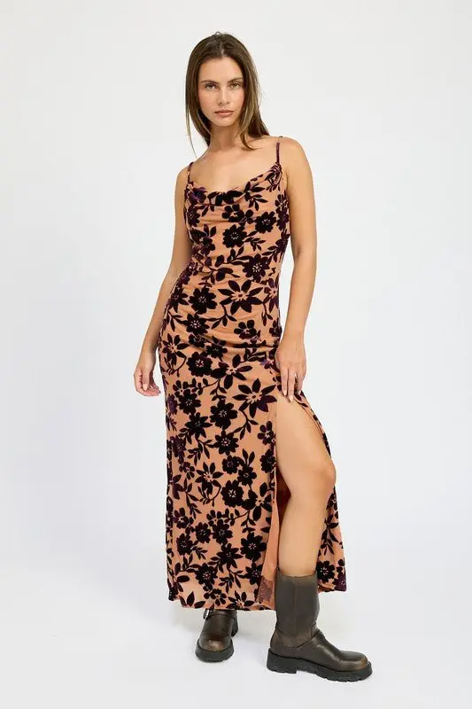 Floral Cowl Neck Maxi Dress online